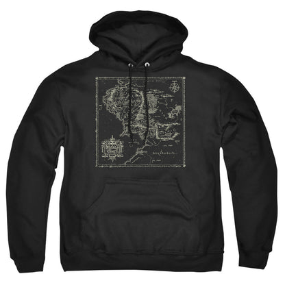 Lord Of The Ringsd Of The Rings Map Of Me Mens Hoodie Black