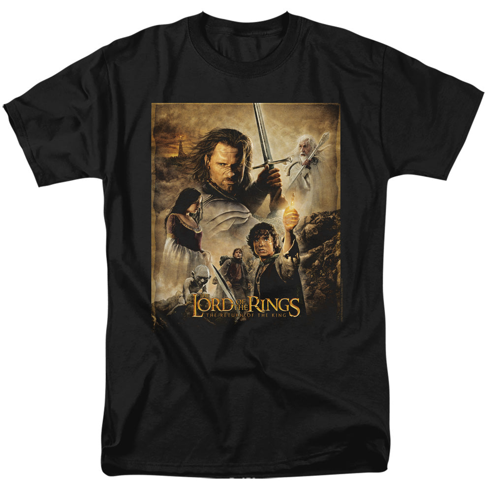 Lord Of The Rings Rotk Poster Mens T Shirt Black