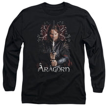 Load image into Gallery viewer, Lor Aragorn Mens Long Sleeve Shirt Black Officially Licensed
