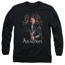 Load image into Gallery viewer, Lor Aragorn Mens Long Sleeve Shirt Black Officially Licensed
