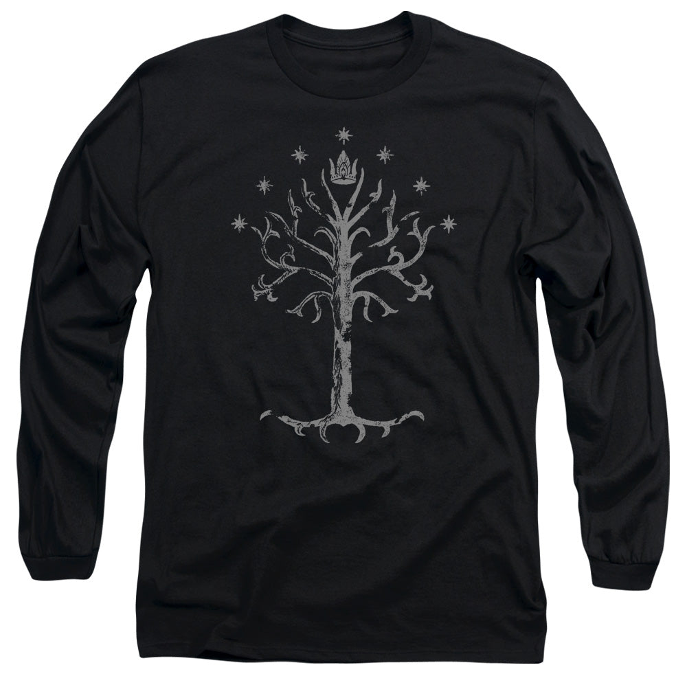 Lor Tree Of Gondor Mens Long Sleeve Shirt Black Officially Licensed