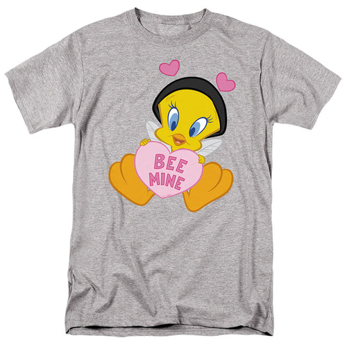 Looney Tunes Valentines Day Tweety Bee Mine Mens T Shirt Athletic Heather