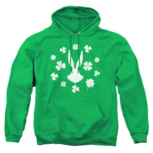 Looney Tunes Bugs Bunny St. Patrick'S Clover Silhouette Mens Hoodie Kelly Green