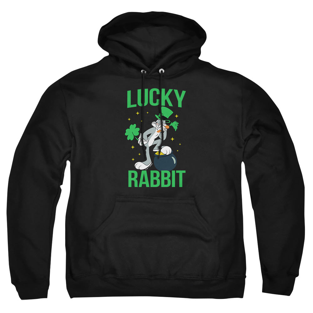 Looney Tunes Bugs Bunny St. Patrick'S Lucky Rabbit Mens Hoodie Black