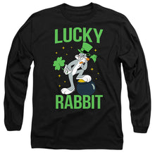 Load image into Gallery viewer, Looney Tunes Bugs Bunny St. Patrick&#39;S Lucky Rabbit Mens Long Sleeve Shirt Black Officially Licensed

