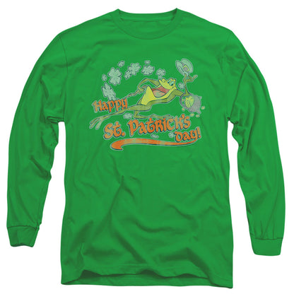 Looney Tunes Michigan J Mens Long Sleeve Shirt Kelly Green Officially Licensed