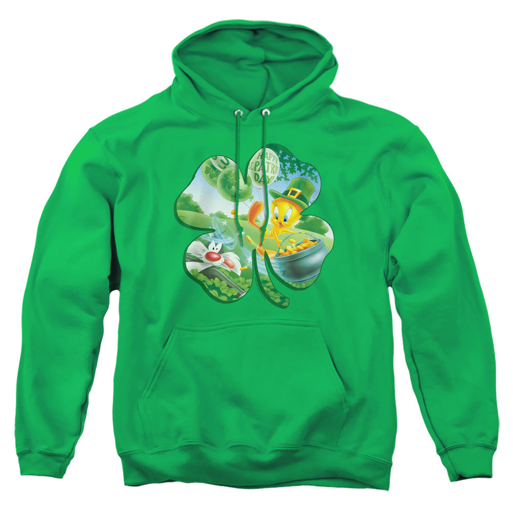 Looney Tunes Tweety Shamrock Mens Hoodie Kelly Green
