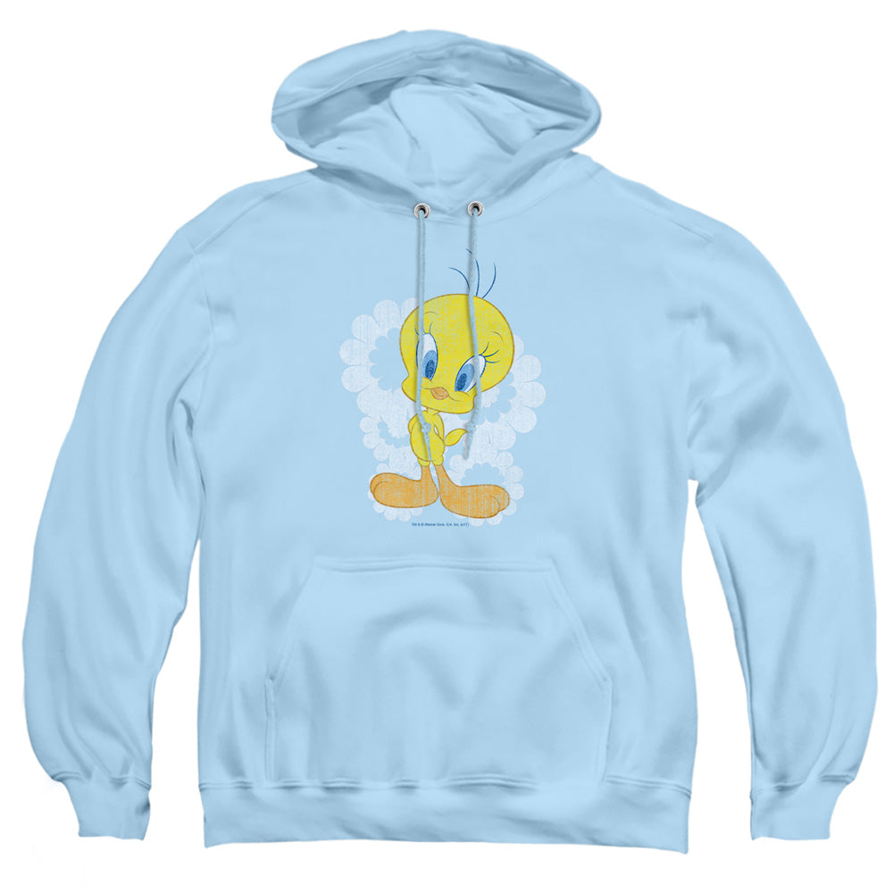 Looney Tunes Retro Tweety Mens Hoodie Light Blue