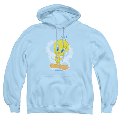 Looney Tunes Retro Tweety Mens Hoodie Light Blue