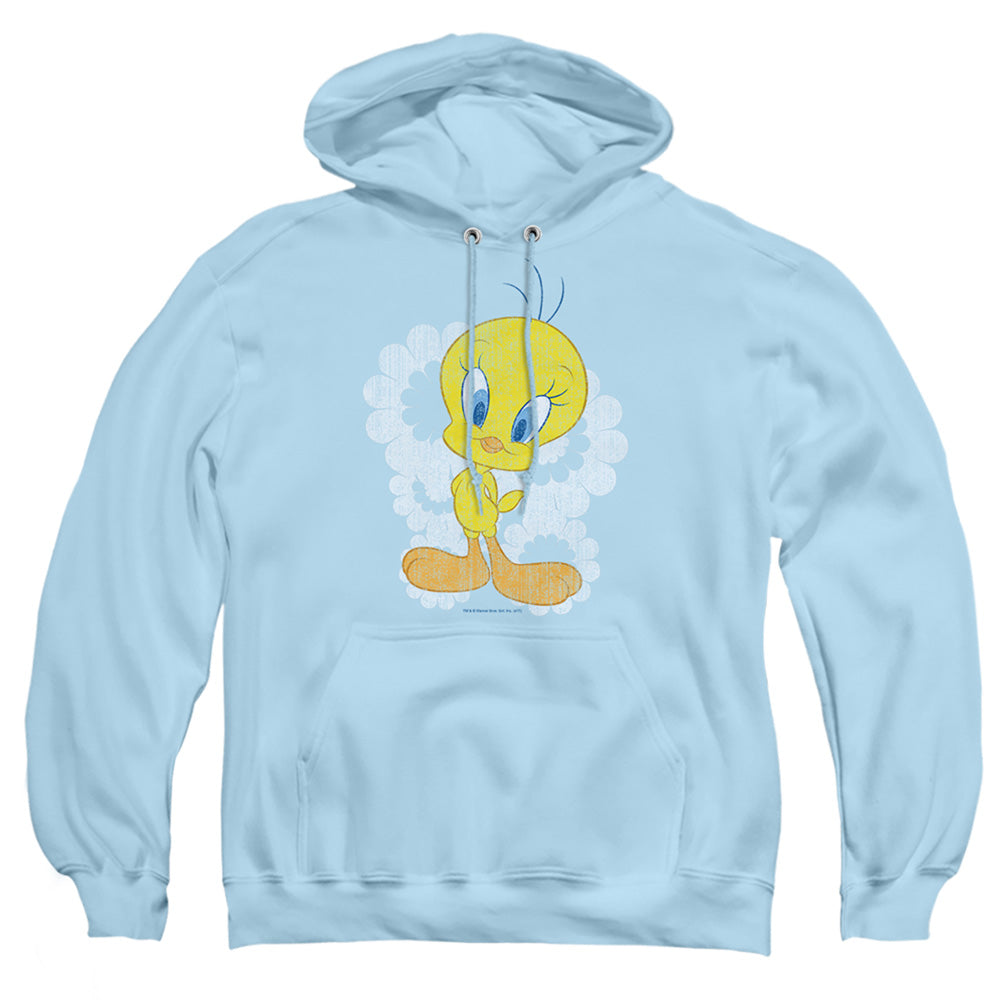 Looney Tunes Retro Tweety Mens Hoodie Light Blue