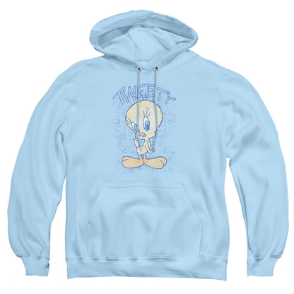 Looney Tunes Tweety Fade Mens Hoodie Light Blue