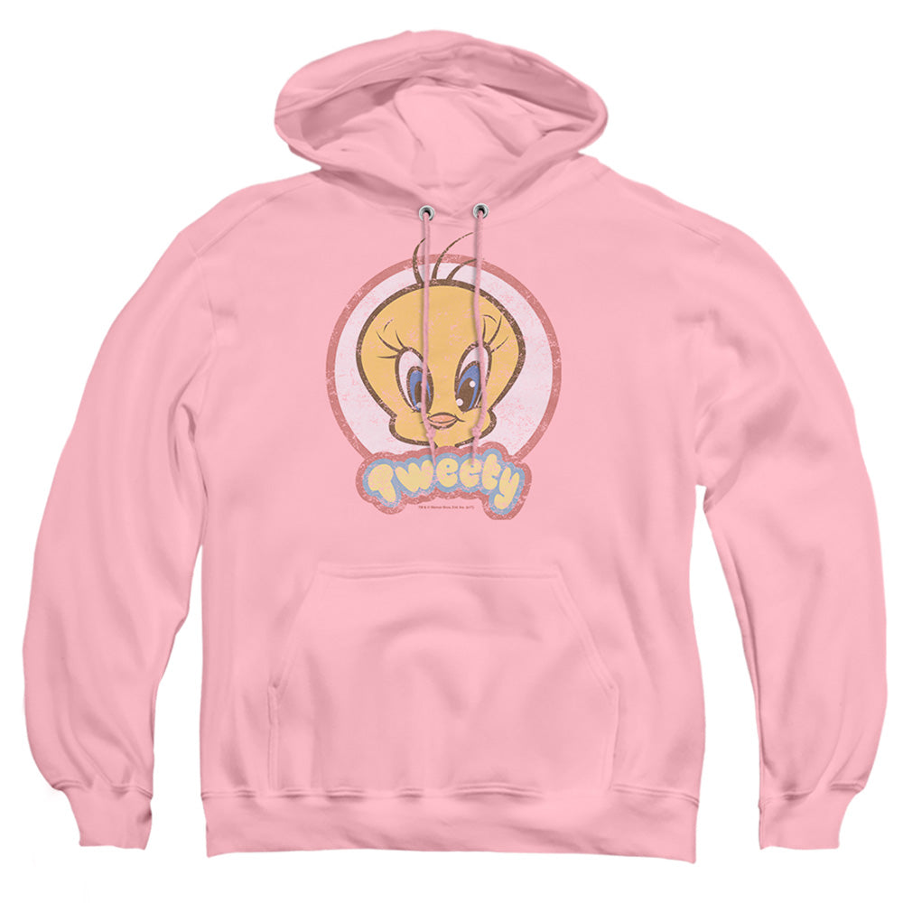 Looney Tunes Retro Tweety Mens Hoodie Pink