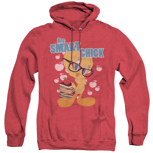 Looney Tunes One Smart Chick Heather Mens Hoodie Red