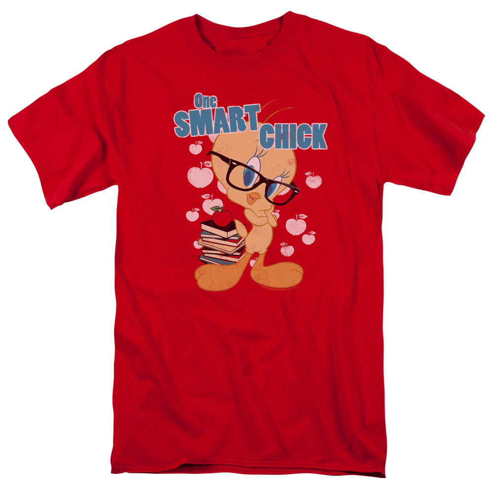 Looney Tunes One Smart Chick Mens T Shirt Red
