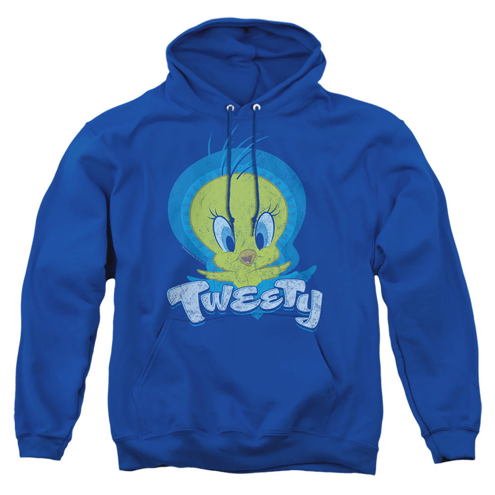 Looney Tunes Tweety Swirl Mens Hoodie Royal Blue