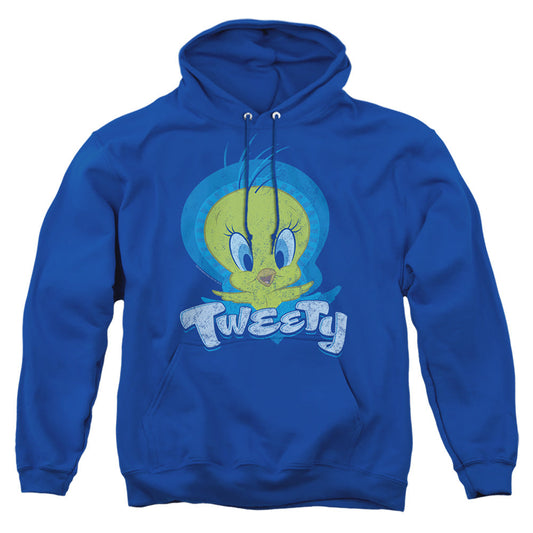 Looney Tunes Tweety Swirl Mens Hoodie Royal Blue