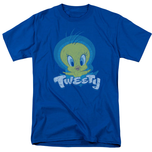 Looney Tunes Tweety Swirl Mens T Shirt Royal