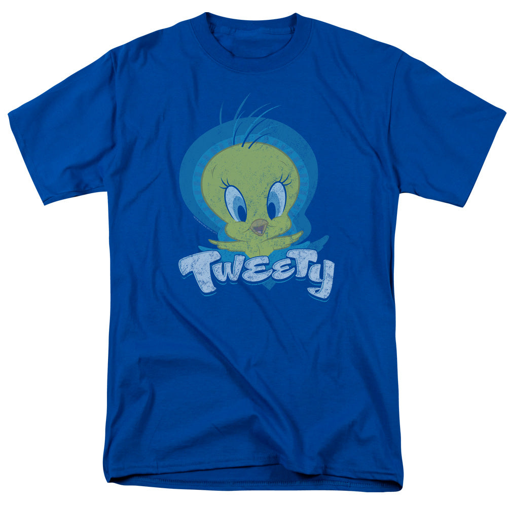 Looney Tunes Tweety Swirl Mens T Shirt Royal