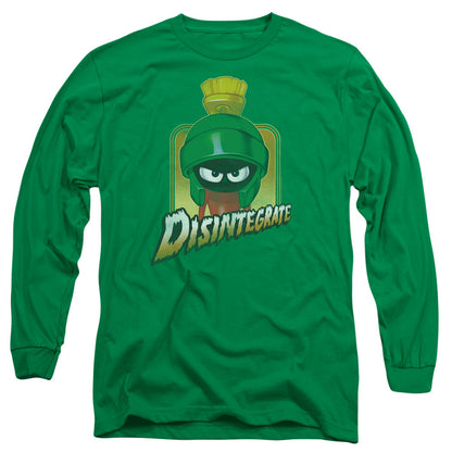 Looney Tunes Disintegrate Mens Long Sleeve Shirt Kelly Green
