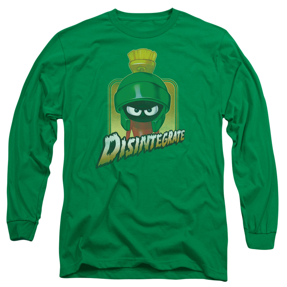 Looney Tunes Disintegrate Mens Long Sleeve Shirt Kelly Green Officially Licensed