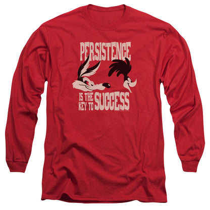 Looney Tunes Persistence Mens Long Sleeve Shirt Red Officially Licensed
