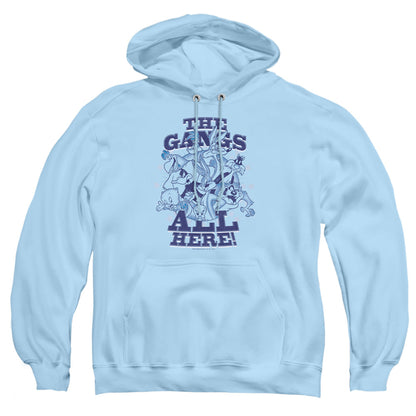 Looney Tunes Blue Gang Mens Hoodie Light Blue