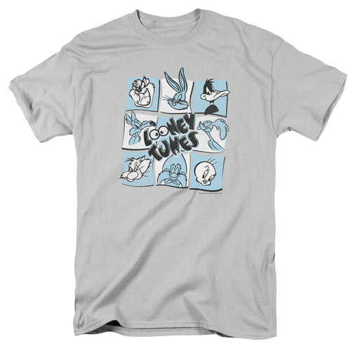 Looney Tunes The Looney Bunch Mens T Shirt Silver