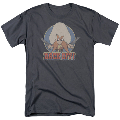 Looney Tunes I Said Back Off Mens T Shirt Charcoal