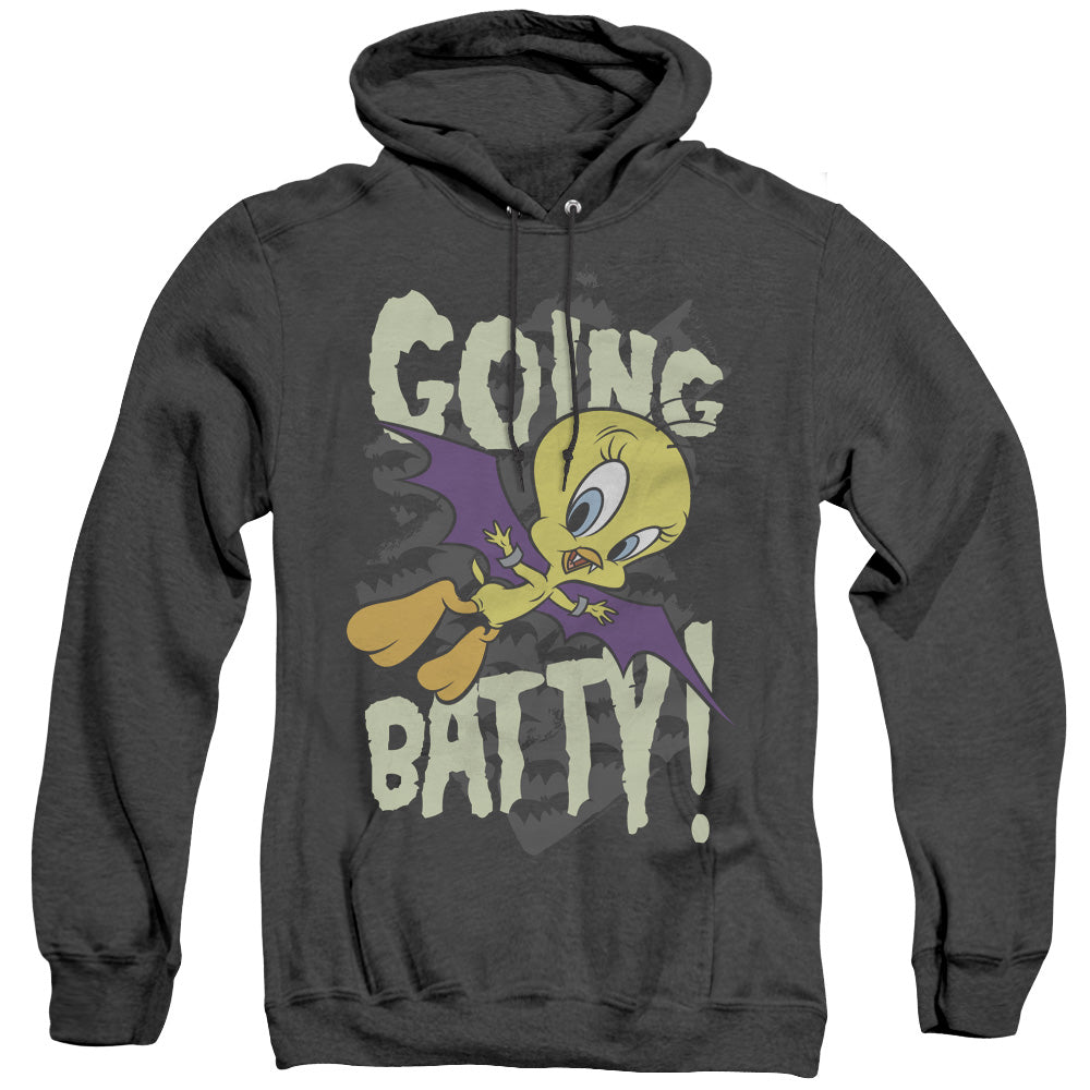 Looney Tunes Going Batty Heather Mens Hoodie Black