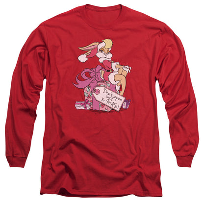 Looney Tunes Lola Present Mens Long Sleeve Shirt Red