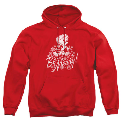 Looney Tunes Merry Tweety Mens Hoodie Red