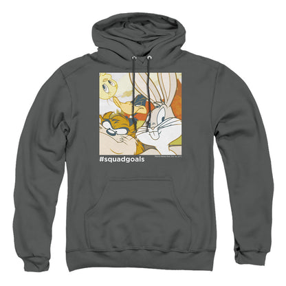 Looney Tunes Squad Goals Mens Hoodie Charcoal