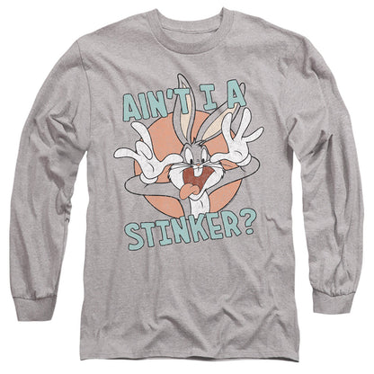 Looney Tunes Aint I A Stinker Mens Long Sleeve Shirt Athletic Heather Officially Licensed