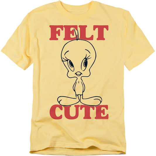 Looney Tunes Felt Cute Mens T Shirt White