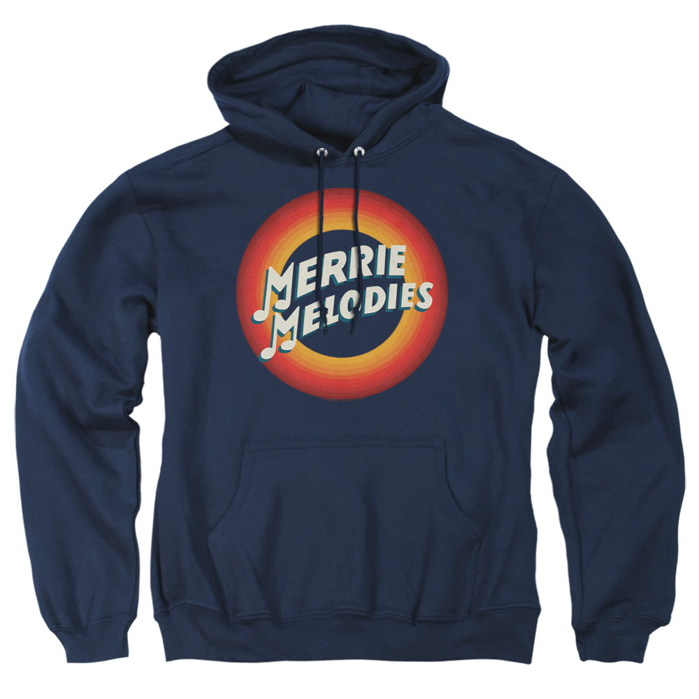 Looney Tunes Merrie Logo Mens Hoodie Navy