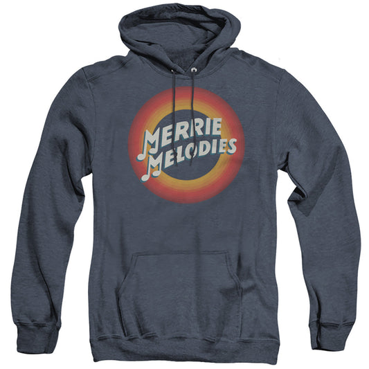 Looney Tunes Merrie Logo Heather Mens Hoodie Navy