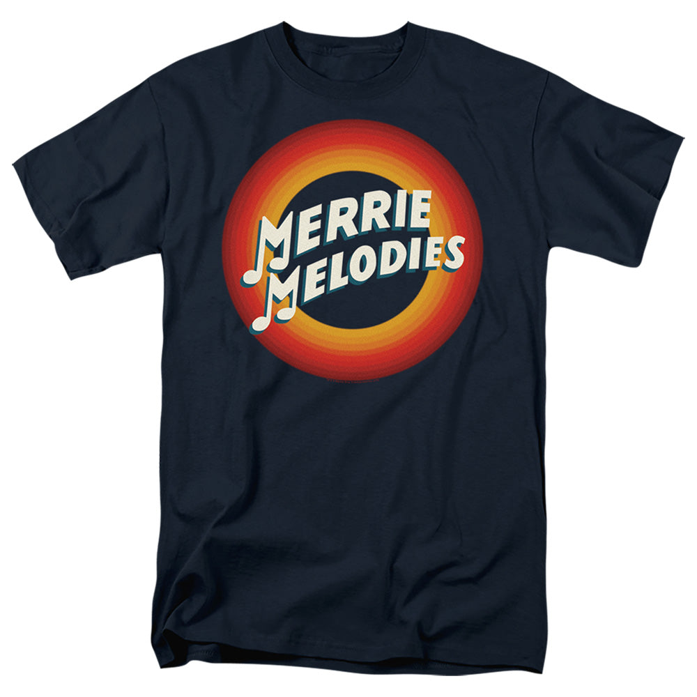 Looney Tunes Merrie Logo Mens T Shirt Navy