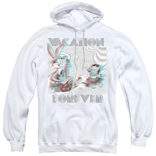 Looney Tunes Vacation Forever Mens Hoodie White