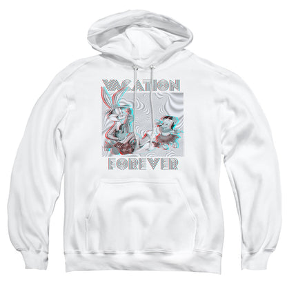 Looney Tunes Vacation Forever Mens Hoodie White