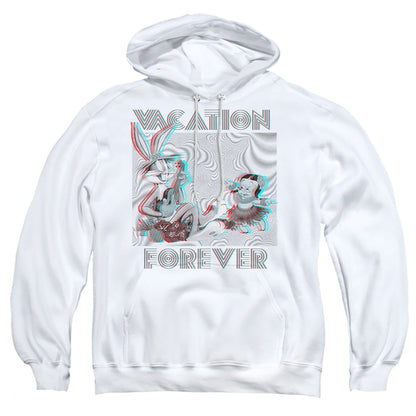 Looney Tunes Vacation Forever Mens Hoodie White