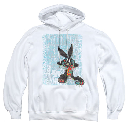 Looney Tunes Graffiti Rabbit Mens Hoodie White