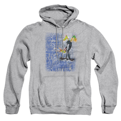 Looney Tunes Graffiti Duck Mens Hoodie Athletic Heather