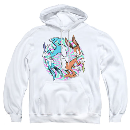 Looney Tunes Wacky Wabbit Mens Hoodie White