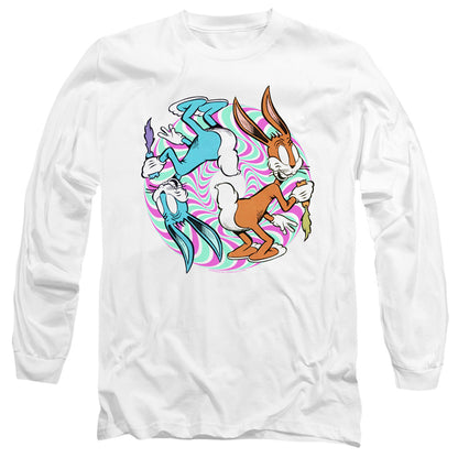 Looney Tunes Wacky Wabbit Mens Long Sleeve Shirt White Officially Licensed