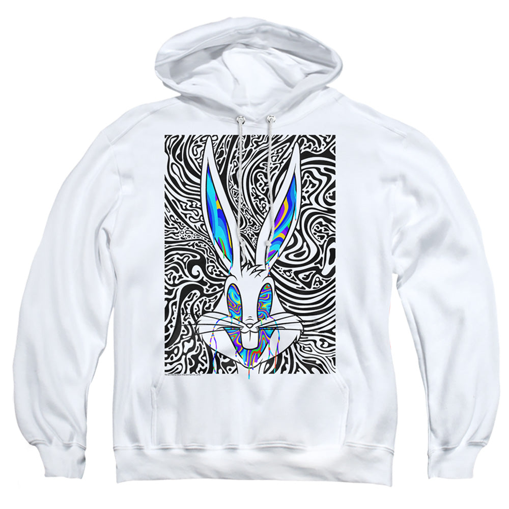 Looney Tunes Wild Bugs Mens Hoodie White