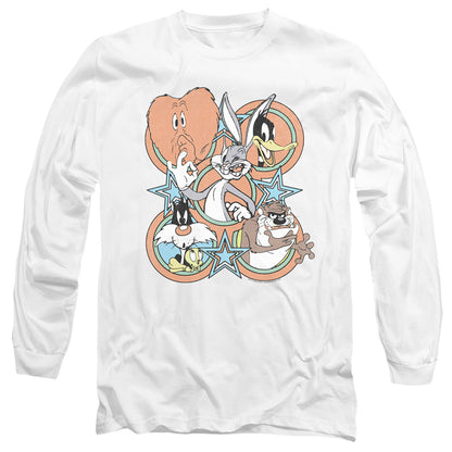 Looney Tunes Screen Stars Mens Long Sleeve Shirt White Officially Licensed