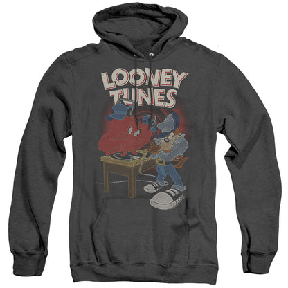 Looney Tunes Dj Looney Tunes Heather Mens Hoodie Black
