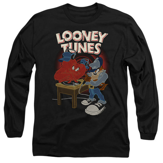 Looney Tunes Dj Looney Tunes Mens Long Sleeve Shirt Black