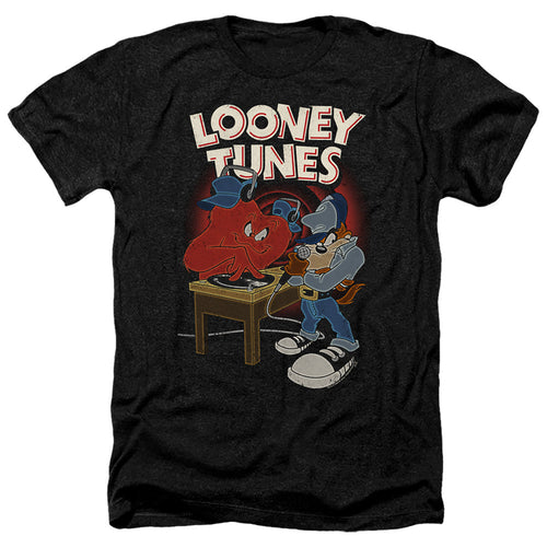 Looney Tunes Dj Looney Tunes Heather Mens T Shirt Black