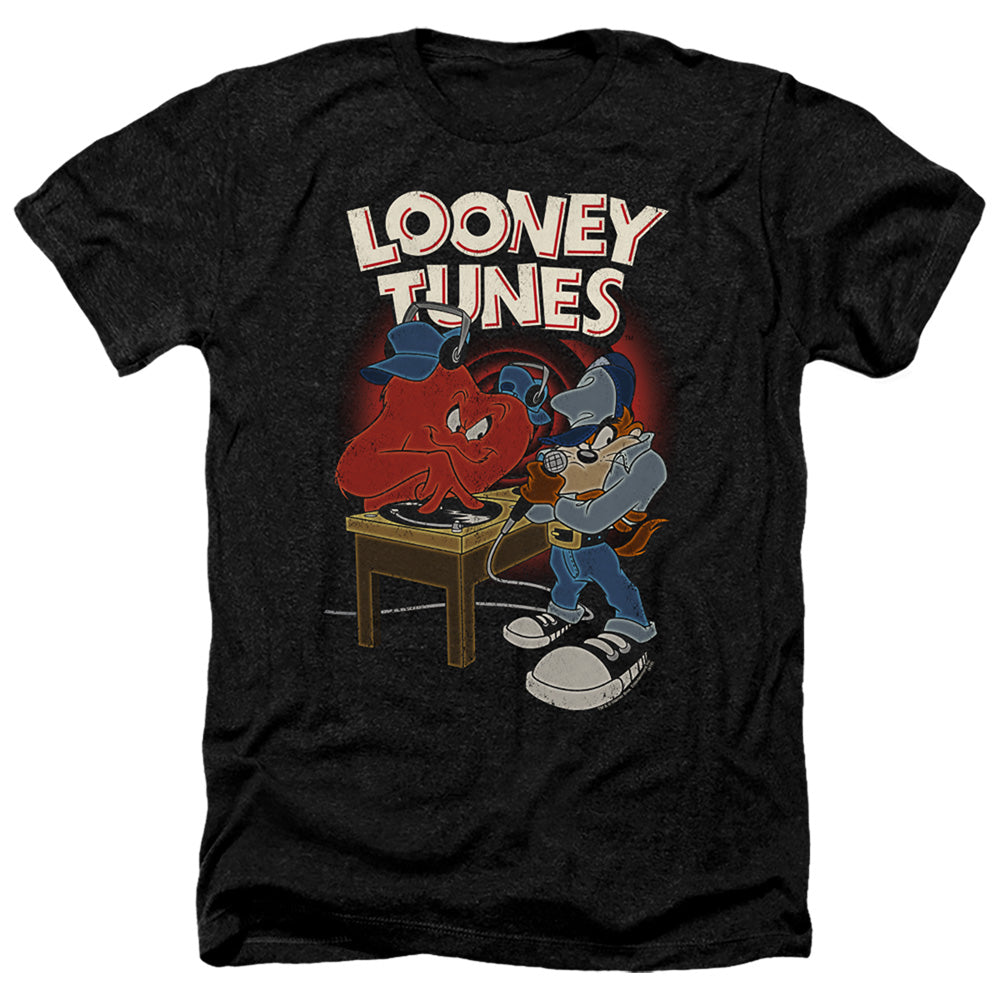 Looney Tunes Dj Looney Tunes Heather Mens T Shirt Black